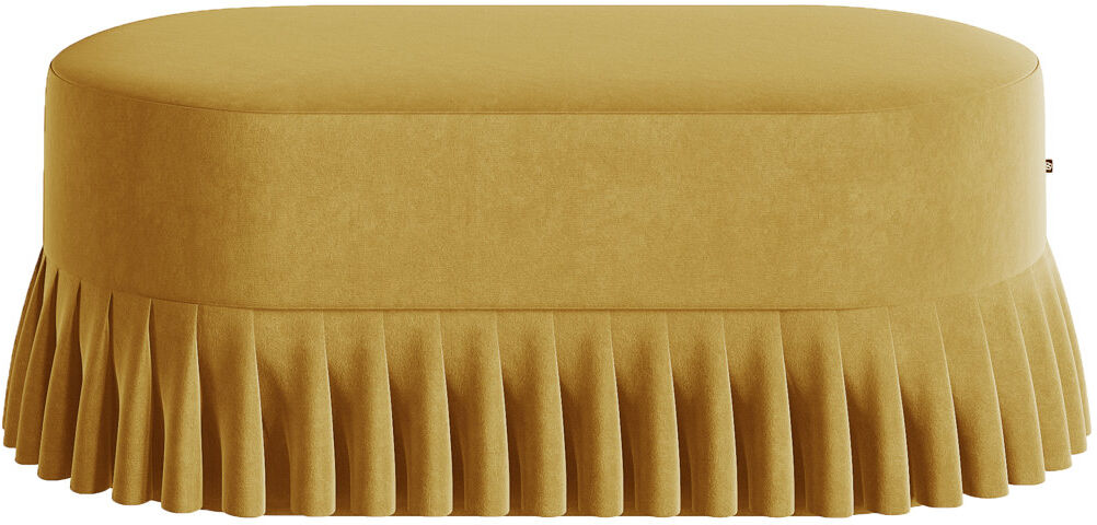 Happy Barok Polyester Upholstered Bench Old Gold 100cm W X 50cm D