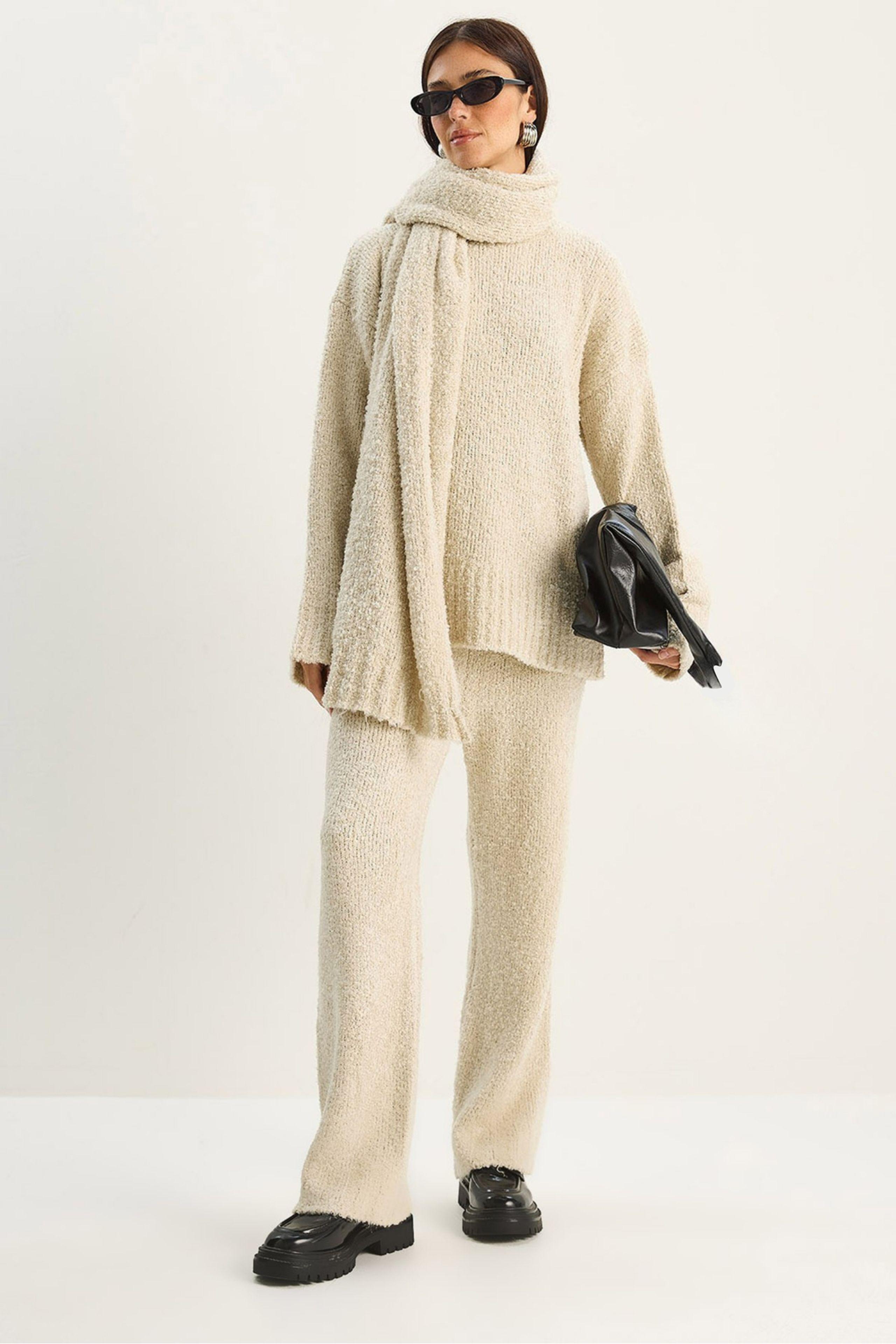 Oversized Geribbelde Gebreide Twee-Delige Set