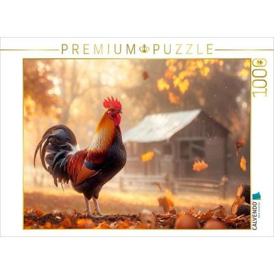 CALVENDO Puzzle Hahn - König des Bauernhofs | 1000 Teile Lege-Größe 64x48cm Foto-Puzzle für glückliche Stunden, von , Calvendo Puzzle