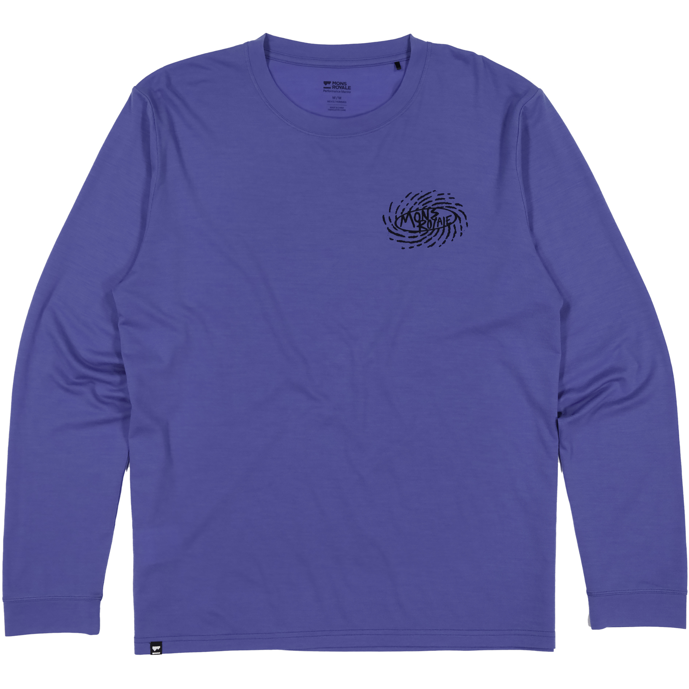 Mons Royale Icon Merino Herren Longsleeves blau Größe XXL Mountainbike Schnell trocknend Merinowolle