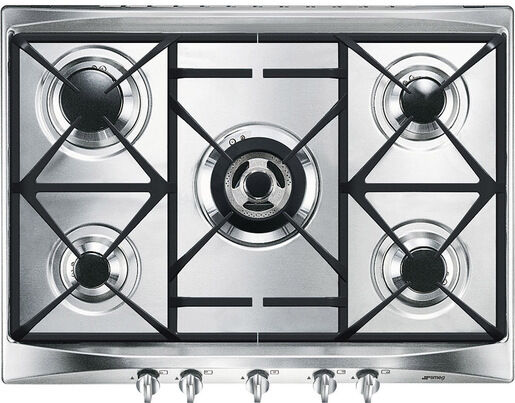 SMEG Cucina SR275XGH2 piano cottura Argento Da incasso 70 cm Gas 5 Fornello(i) Made in Italy