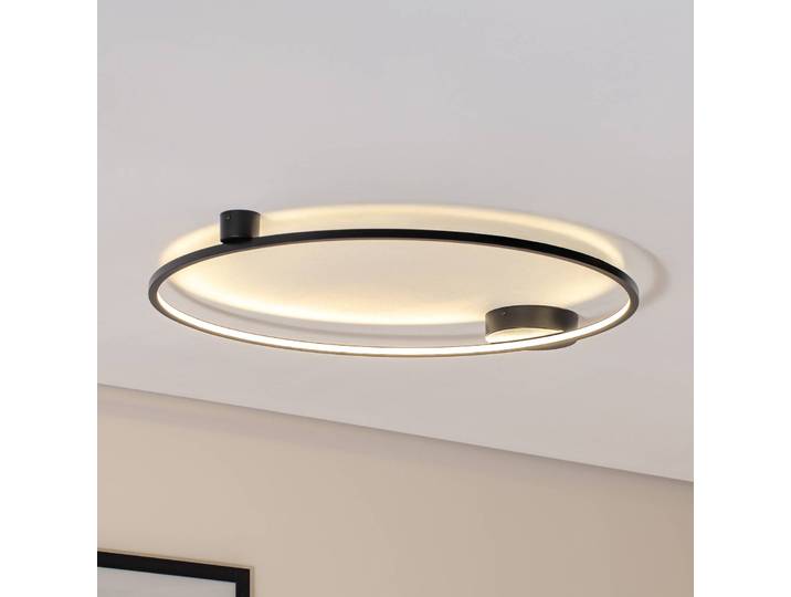 LED Deckenlampe Saturno Milagro Lighting, schwarz, für Wohn- / Esszimmer, Aluminium, Modern, LED Deckenleuchte