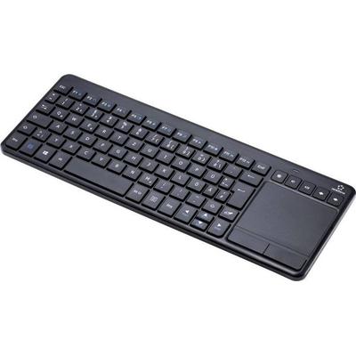 Renkforce MT-1006 Funk Tastatur, Touchpad Deutsch, QWERTZ Schwarz Integriertes Touchpad, Maustasten, Multimediatasten