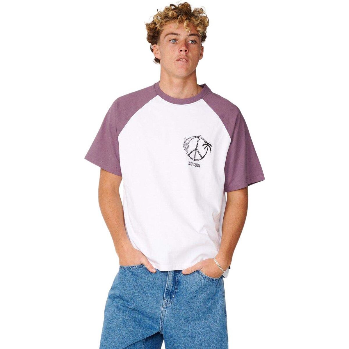 RipCurl Disorder Dolphin Tee vintage white (8861) S 14ZMTE-8861-S