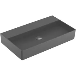 Villeroy & Boch Wandwaschbecken Memento 2.0, Graphite CeramicPlus, 800x470x140 mm, TitanCeram, matt, Wandauslaufarmatur