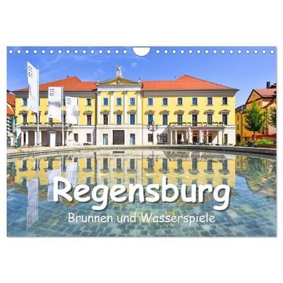 Regensburg Brunnen und Wasserspiele (Wandkalender 2027 DIN A4 quer), CALVENDO Monatskalender