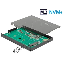 DELOCK 42609 - Gehäuse, M.2 NVMe PCIe SSD, USB 3.1