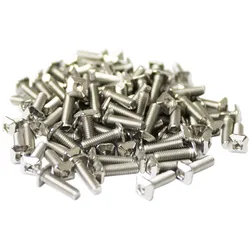 MakerBeam Schrauben, M3, Vierkantkopf, Innensechskant, für 10x10 Profile - Sechskantschrauben: 10mm