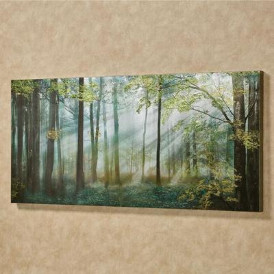 Touch of Class Summer Forest Canvas Wall Art Green , Green