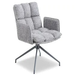 2er-Set [de]sign & more Stuhl Almada Stoff Grau