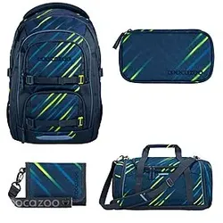 Coocazoo Porter Fast Lime Schulrucksack Set 4tlg