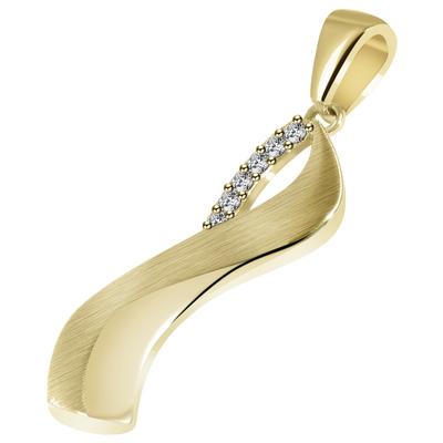 Kettenanhänger ADELIA´S "Anhänger aus 333 Gold mit Zirkonia", gold, Schmuckanhänger, Damen, Gelbgold 333, Kettenanhänger, Schöne Geschenkidee zum Weihnachten
