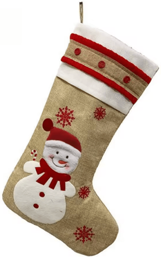 Inspire Curations Country Style Christmas Linen Stocking Hanging Fireplace Tree Decoration c 1pc
