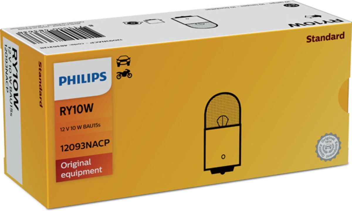 Hehkulamppu Toissijainen Philips Ry10w Vision 12v/ 10w ,10 Kpl