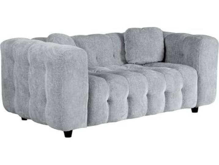 habitat et jardin Einzelsofa Vendome aus Chenillestoff – 2 Sitze – Grau