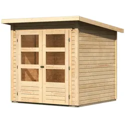 Karibu Gartenhaus Stockach 2 - 19 mm-186 x 186 cm-naturbelassen