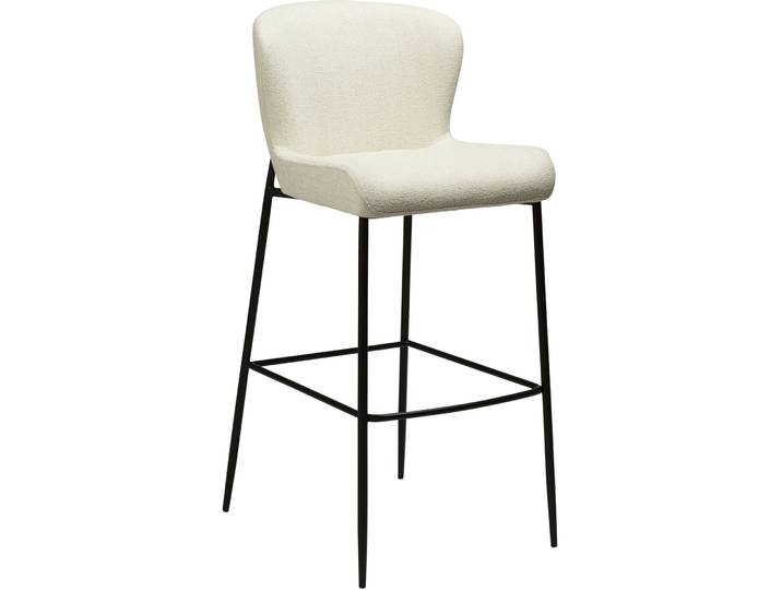 DAN-FORM Barhocker Glam beige Stoff, Metall H 106 cm - Barhocker