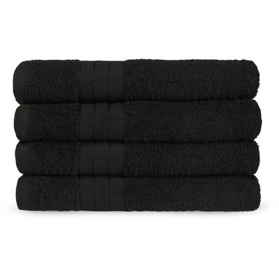 Handtücher GOOD MORNING "Uni Good Morning", schwarz, B:50cm L:100cm, Frottier, Obermaterial: 100% Baumwolle, Handtücher, Baumwolle, Walkfrottee, Bordüre, 500 GSM, Einfarbig, ohne Aufhängung
