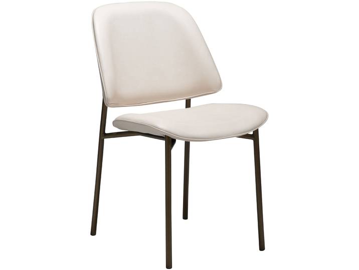 DAN-FORM Stuhl 2er-Set Ohmy weiss/rosa Kunstleder