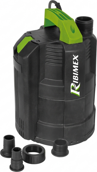 Ribimex PRPVC365A - Pompe électrique submersible pour eaux claires - 350 W - Raccords 25/32 mm