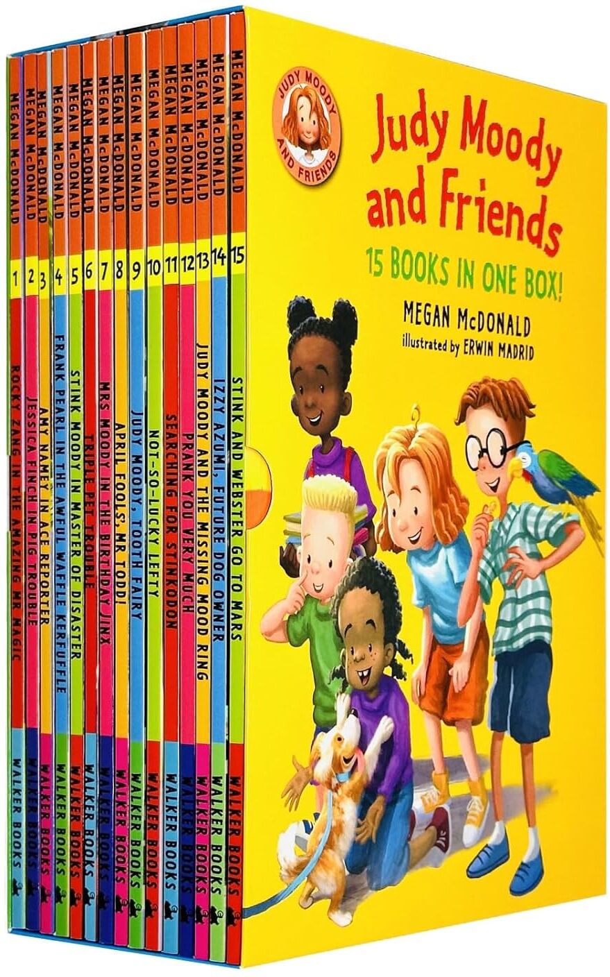 Walker Books Judy Moody and Friends 15 Books Collection Box Set by Megan McDonald – Fun Friendship & School Adventure Stories for Kids