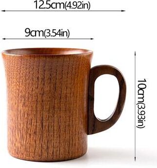 Inspired Living Handcrafted Jujube Wood Mug Natural Wooden Coffee Cup With Ergonomic Handle b