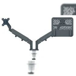LEITZ Monitorarm Ergo 65380089 Dual Laptophalter grau