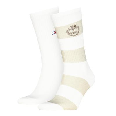 Socken TOMMY HILFIGER, Damen, Gr. 39-42, weiß, Obermaterial: 74% Baumwolle, 23% Polyamid, 3% sonstige Fasern, Socken Socken
