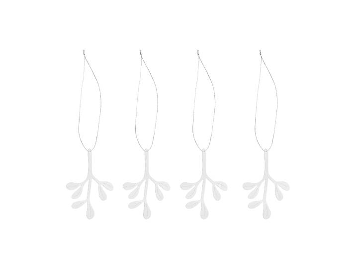 Cooee Design Cooee suspensions de Noël en acier inoxydable, lot de 4 Gui