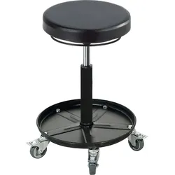 Meychair Arbeitsdrehhocker mit PU-Sitz höhenverstellbar und Rollen Industrie