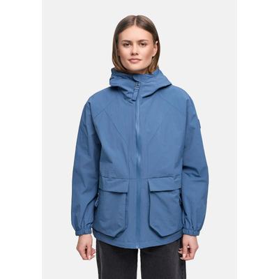 Outdoorjacke NAVAHOO "Donnerwetter 14", Damen, Gr. L (40), blau, Obermaterial: 100% Nylon. Innenfutter: 62% Polyester, 33% Viskose, 5% Elasthan. Ärmelfutter: 100% Polyester, lässig geschnitten hüftbedeckend, hoch geschlossener Ausschnitt,...