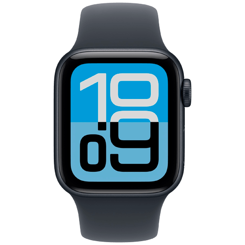 Apple Watch SE 3 40mm Dunkelblau (Dunkelblaues Gummi Armband M/L)