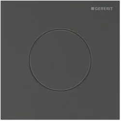 Geberit Typ 40 Urinal-Steuerung 116014QD1 pneumatisch, Round, schwarzchrom / gebürstet, easy-to-clean-beschichtet