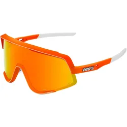 100%, Unisex, Sportbrille, Brille Glendale Soft Tact (Soft Tact Neon Orange, HiPer Red Multilayer Mirror), Orange