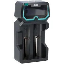 XTAR X2 LCD Ladegerät – 2 Schacht – Li‐ion & Ni‐MH/Ni‐CD (EU)
