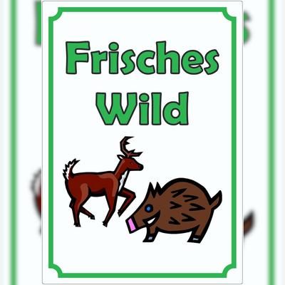 HB-Druck Frisches Wild Aufkleber Hochkant A7 (74x105mm)
