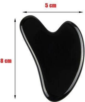 Uplifted Finds Natural Jade Gua Sha Stone Facial Lifting And Gouache Scraper Tool black