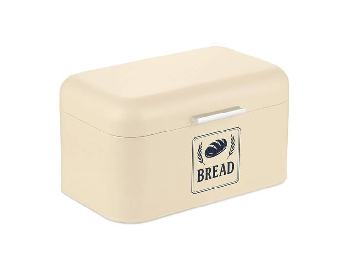 Relaxdays Brotkasten Beige Metall Retro, Oval, 30x16.5x19 cm, Geschirr, Tischkultur & Serviergeschirr, Brotkorb