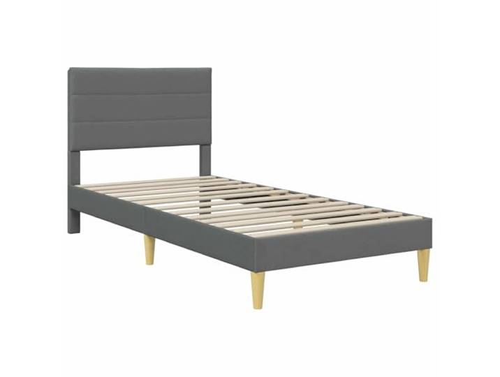 KTHLBRH Bettgestell dunkelgrau 80 x 200 cm Stoff Modernes rechteckiges Design, klare Linien, elegant, robustes Bettgestell