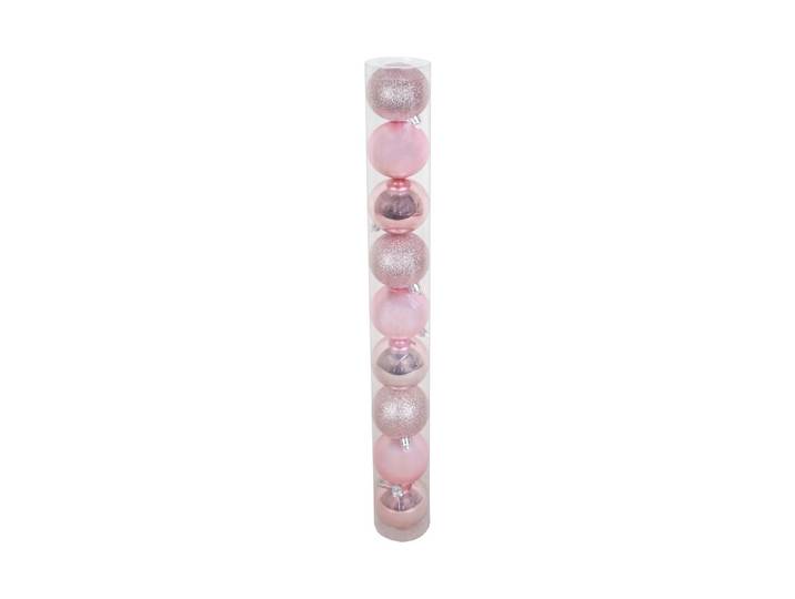 Baumschmuck-Roehre 6CM 9Stk Pink