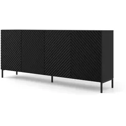 Sideboard   ¦ schwarz ¦ Maße (cm): B: 200 H: 87