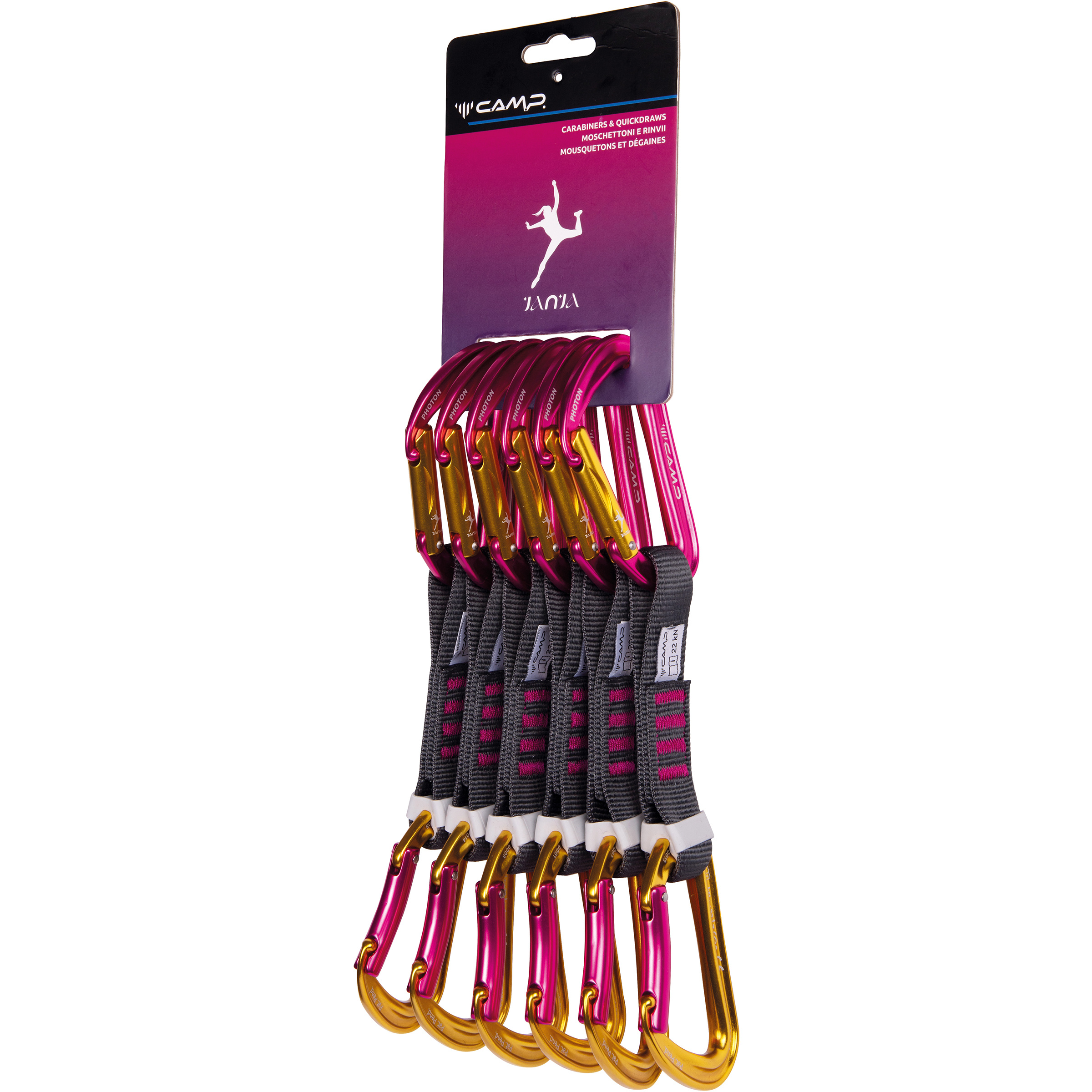 Camp Photon Express KS Janja Expressset 6er Pack Express-Sets pink Größe 18cm Sportklettern