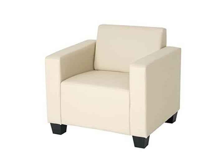 Mendler Sessel Lyon, Kunstleder - Creme Loungesessel