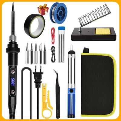 Uplift Essentials Electric Soldering Iron Kit With LCD Display And Adjustable Temperature kits B eu Plug 220v