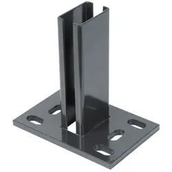 Alberts® Pfostenträger f.Zaunpfosten Doppelstab-Gittermatten,anth.,z.Aufschraub.,150x100 686086