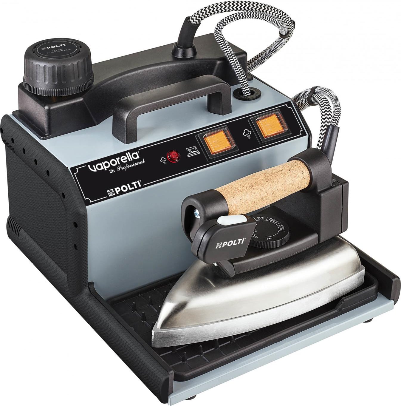 Polti 2hp Ferro Da Stiro Con Caldaia A Vapore, Professionale, Potenza 1750 Watt, Tappo Di Sicurezza, Piastra In Alluminio, - Vaporella 2hp Professional