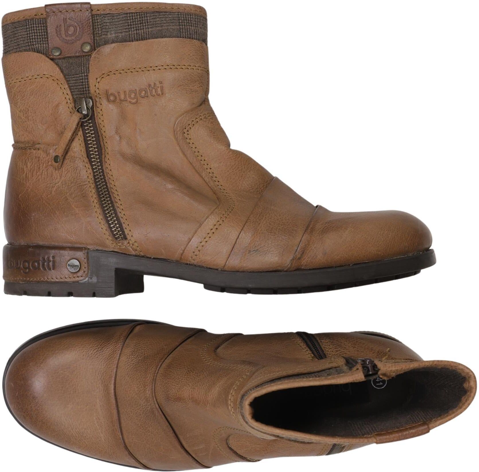 Bugatti Herren Stiefel, Braun, Gr. EU 41, Leder - Second Hand