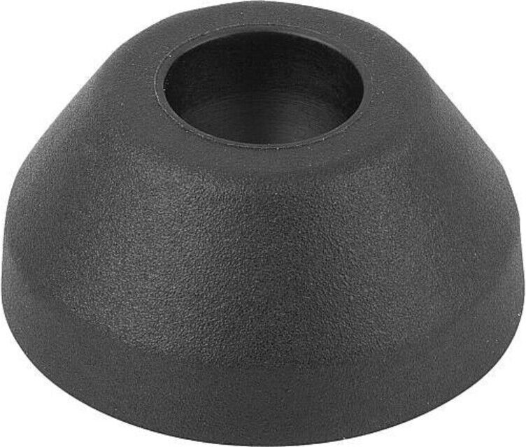 KIPP Teller antistatisch Form A Ø 39 Thermoplast schwarz (K0415.11040)