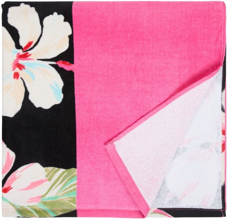 Bademantel ROXY "Cold Water", Damen, bunt (anthrazit spring charming), Obermaterial: 100% Baumwolle., Hausmäntel Bademantel