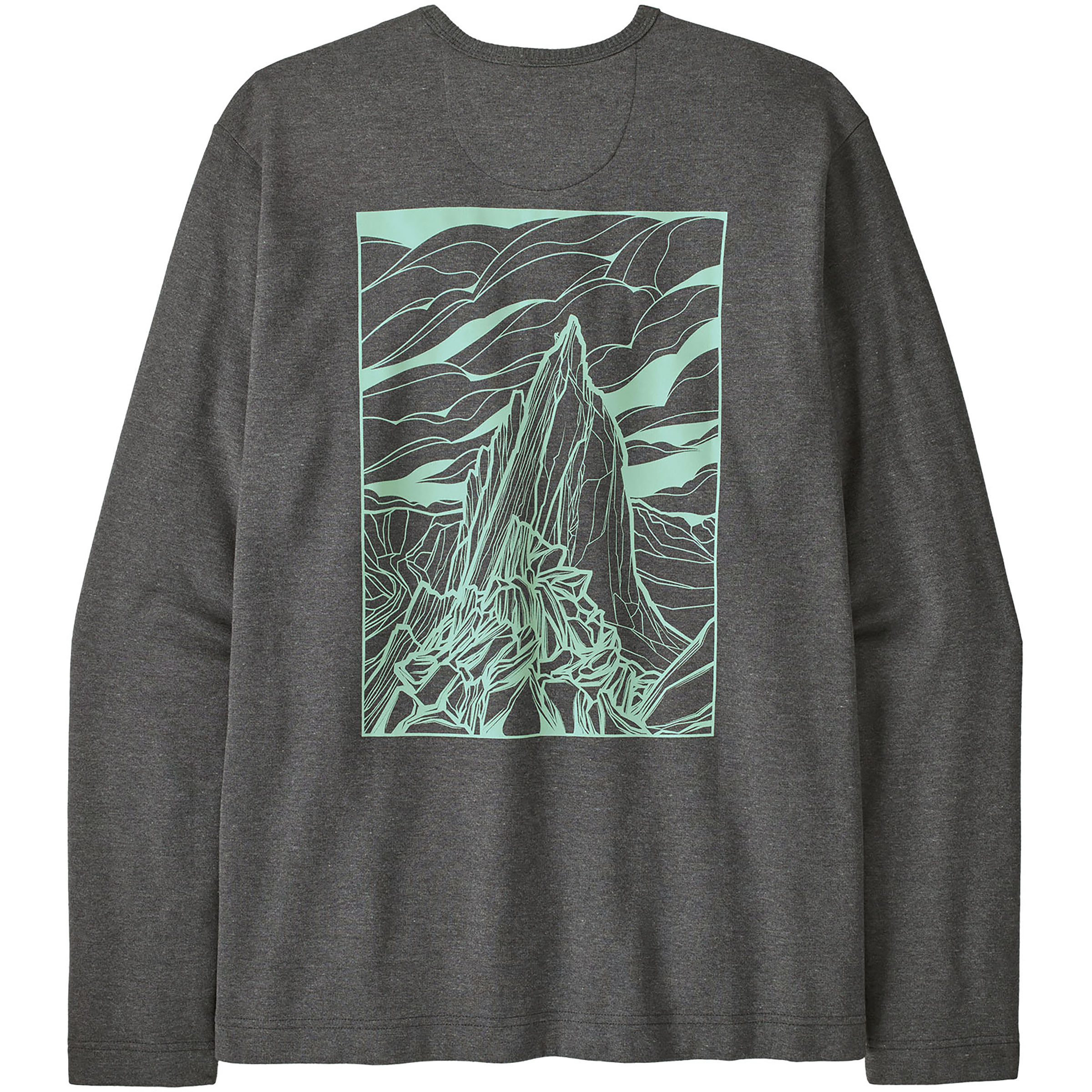 Patagonia LW Cloud Crag Wildrise Herren Longsleeves grau Größe M Lifestyle Hautfreundlich